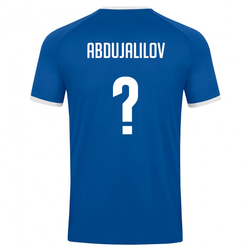 ילדים אוזבקיסטן Timur Abdujalilov #0 כחול מלכותי לבן ג'רזי ביתית 26-28 חולצה קצרה