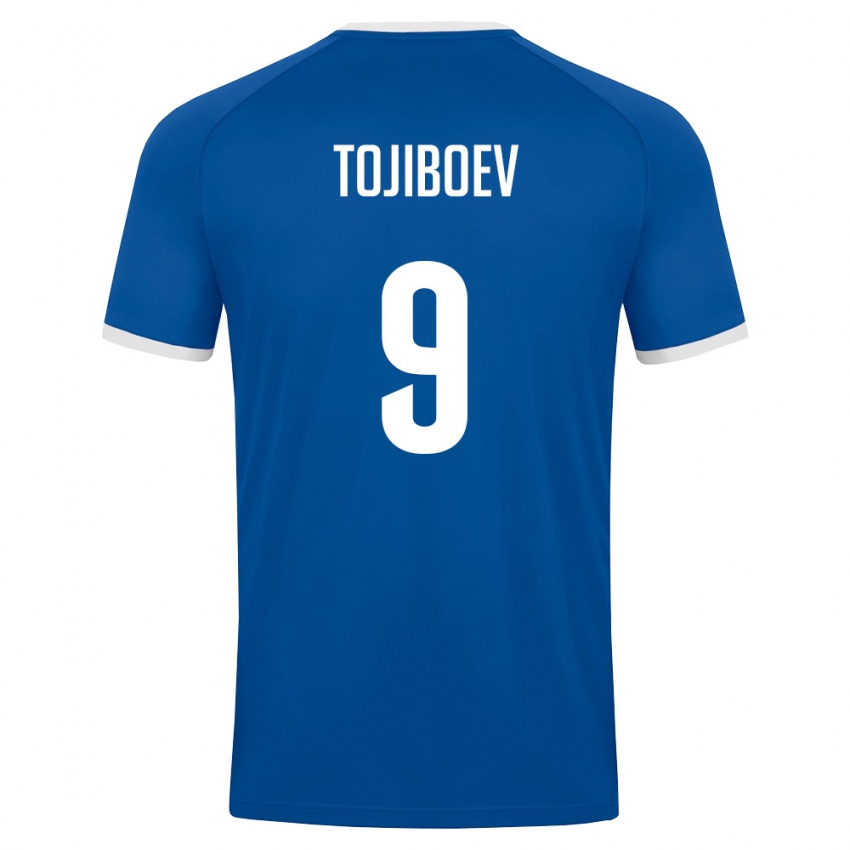 ילדים אוזבקיסטן Diyorbek Tojiboev #9 כחול מלכותי לבן ג'רזי ביתית 26-28 חולצה קצרה