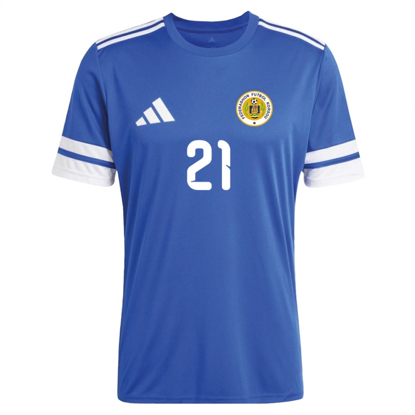 ילדים קוראסאו Jurvensly Giterson #21 כהה לבן ג'רזי ביתית 26-28 חולצה קצרה