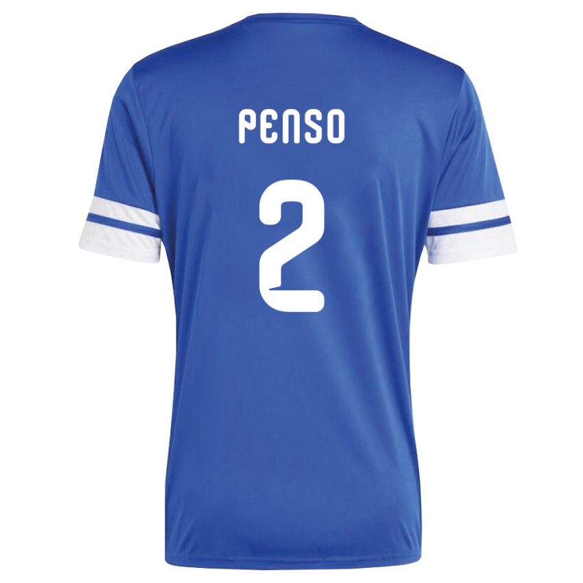 ילדים קוראסאו Kyano Penso #2 כהה לבן ג'רזי ביתית 26-28 חולצה קצרה