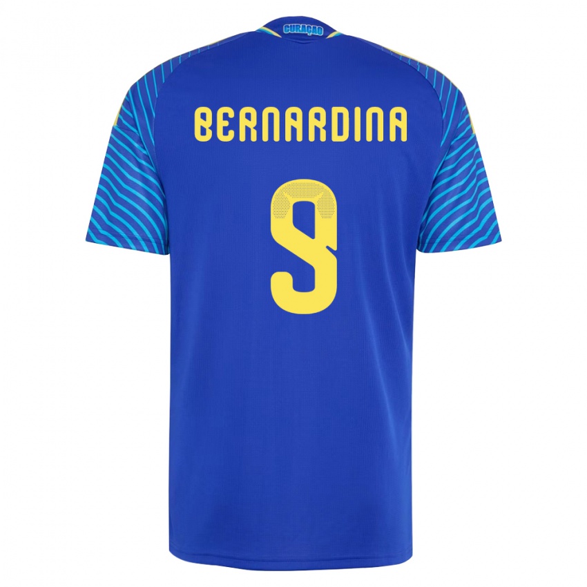 ילדים קוראסאו Damiënthly Bernardina #9 כהה לבן ג'רזי ביתית 26-28 חולצה קצרה