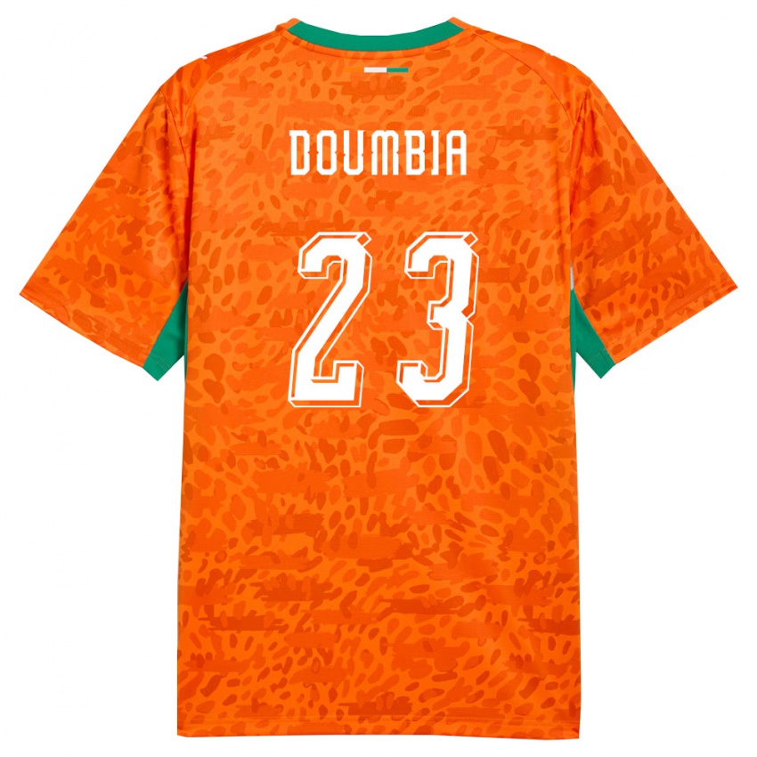 ילדים חוף השנהב אבובאקר דומביה #23 כתום ירוק לבן ג'רזי ביתית 26-28 חולצה קצרה