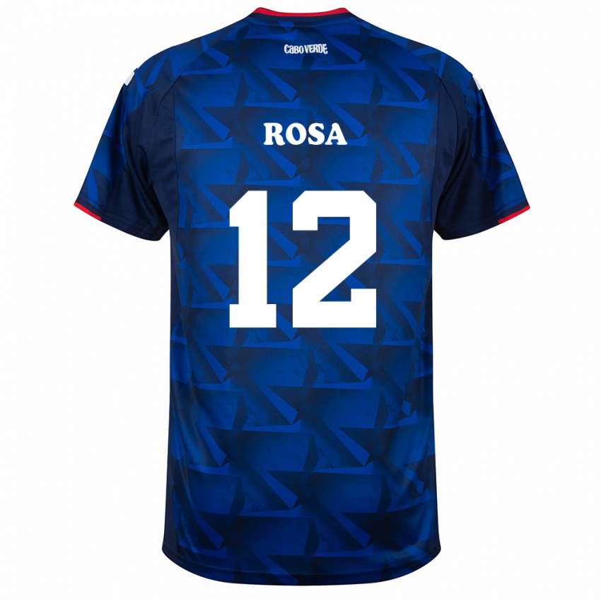 ילדים כף ורדה Márcio Rosa #12 כחול מלכותי אדום ג'רזי ביתית 26-28 חולצה קצרה