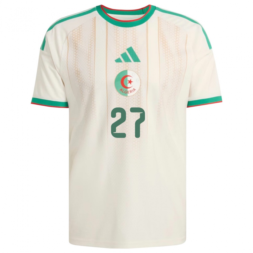 ילדים אלג'יריה Adil Boulbina #27 שמנת ירוק אדום ג'רזי ביתית 26-28 חולצה קצרה