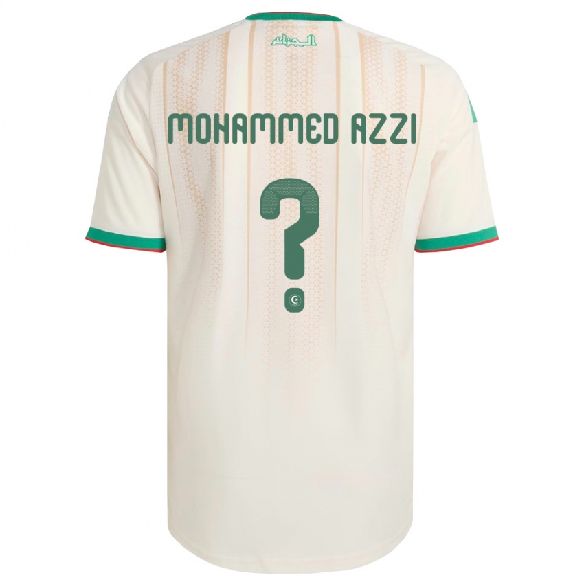 ילדים אלג'יריה Mostefa Mohammed Azzi #0 שמנת ירוק אדום ג'רזי ביתית 26-28 חולצה קצרה