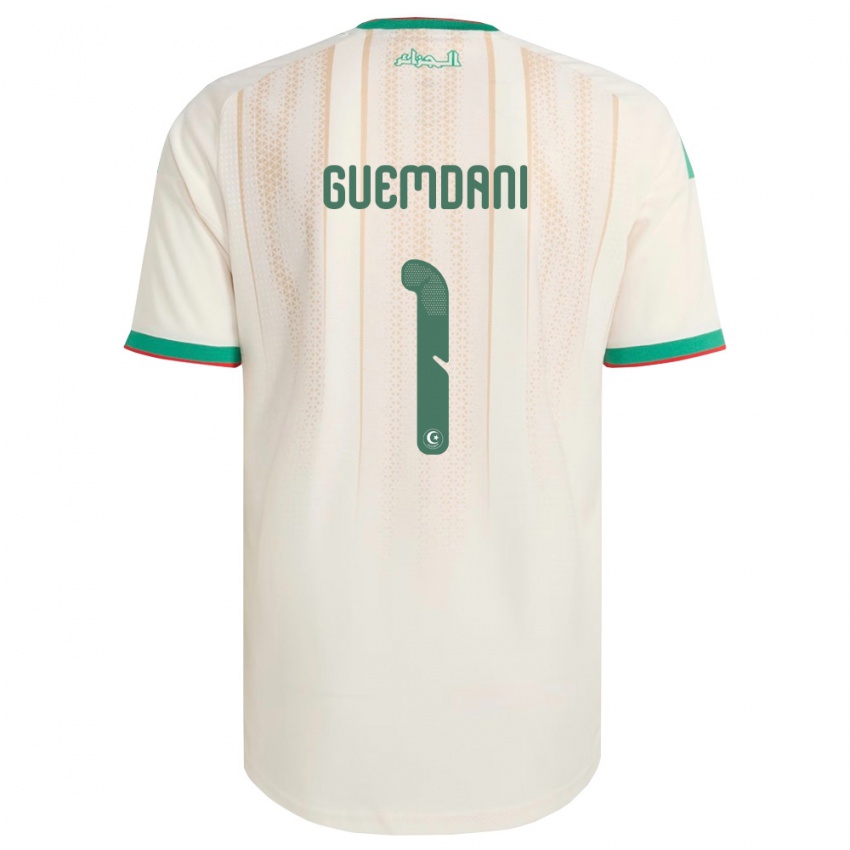 ילדים אלג'יריה Ivan Guemdani #1 שמנת ירוק אדום ג'רזי ביתית 26-28 חולצה קצרה
