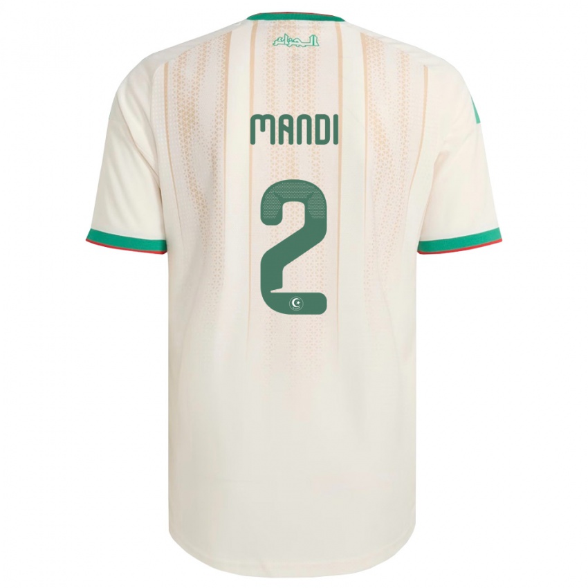 ילדים אלג'יריה עיסא מאנדי #2 שמנת ירוק אדום ג'רזי ביתית 26-28 חולצה קצרה