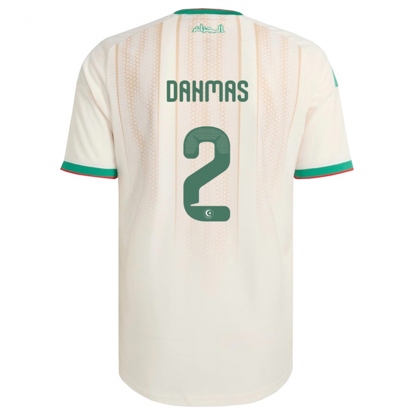 ילדים אלג'יריה Ayoub Dahmas #2 שמנת ירוק אדום ג'רזי ביתית 26-28 חולצה קצרה