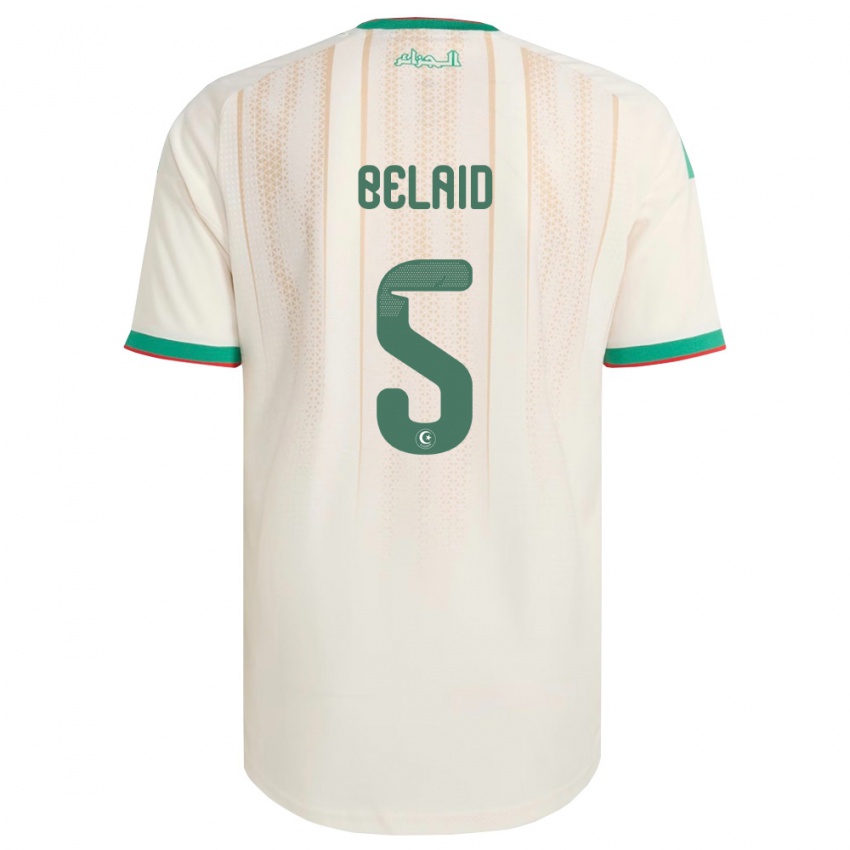 ילדים אלג'יריה זינדין בלעיד #5 שמנת ירוק אדום ג'רזי ביתית 26-28 חולצה קצרה