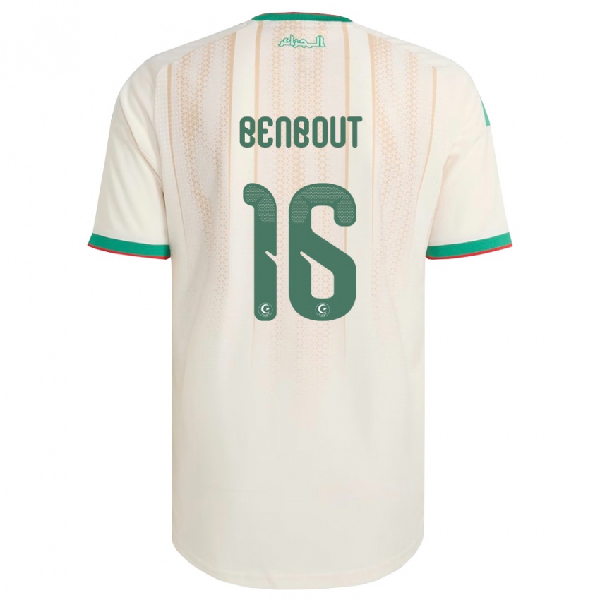 ילדים אלג'יריה Oussama Benbout #16 שמנת ירוק אדום ג'רזי ביתית 26-28 חולצה קצרה