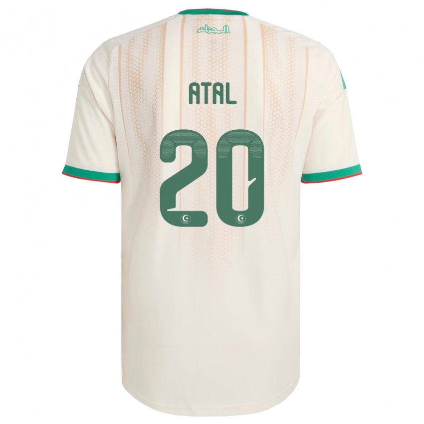 ילדים אלג'יריה יוסף אטאל #20 שמנת ירוק אדום ג'רזי ביתית 26-28 חולצה קצרה