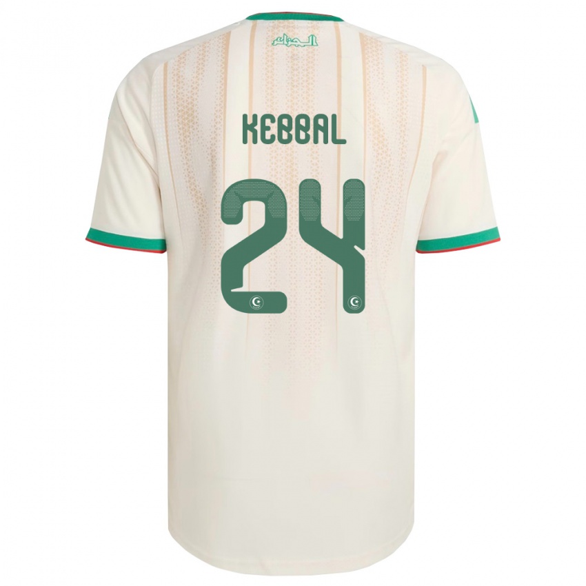 ילדים אלג'יריה אילאן כבאל #24 שמנת ירוק אדום ג'רזי ביתית 26-28 חולצה קצרה