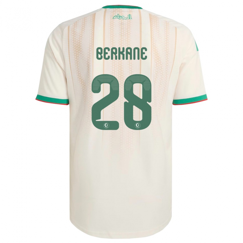 ילדים אלג'יריה רדואן ברקאן #28 שמנת ירוק אדום ג'רזי ביתית 26-28 חולצה קצרה