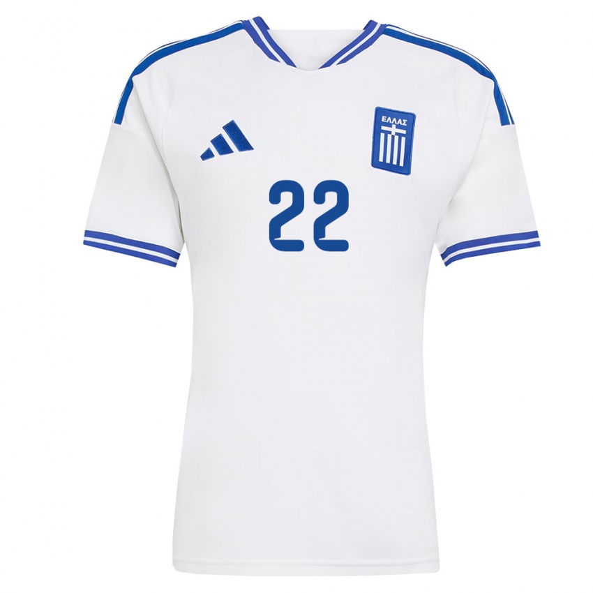 ילדים יוון דימיטריס גיאנוליס #22 לבן כחול ג'רזי ביתית 26-28 חולצה קצרה
