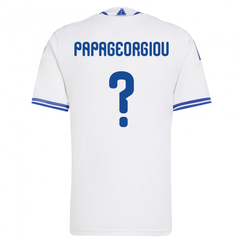 ילדים יוון קונסטנטינוס פפגאורגיו #0 לבן כחול ג'רזי ביתית 26-28 חולצה קצרה
