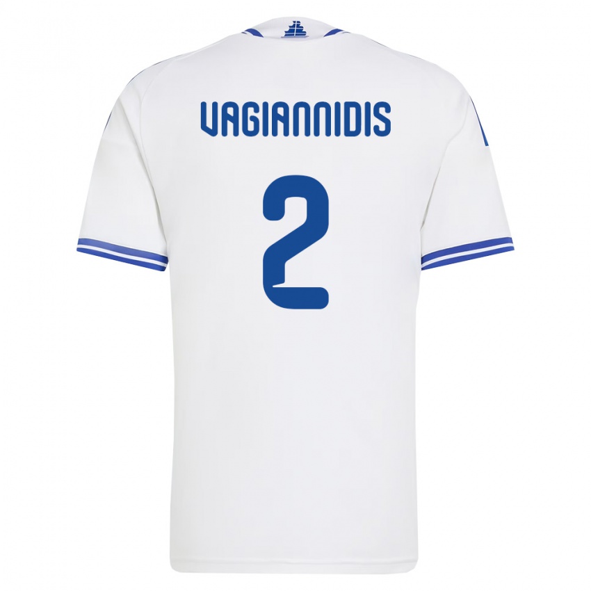 ילדים יוון גאורגיוס וג'אנידיס #2 לבן כחול ג'רזי ביתית 26-28 חולצה קצרה