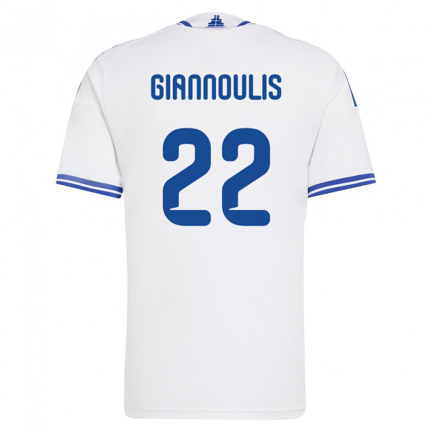 ילדים יוון דימיטריס גיאנוליס #22 לבן כחול ג'רזי ביתית 26-28 חולצה קצרה