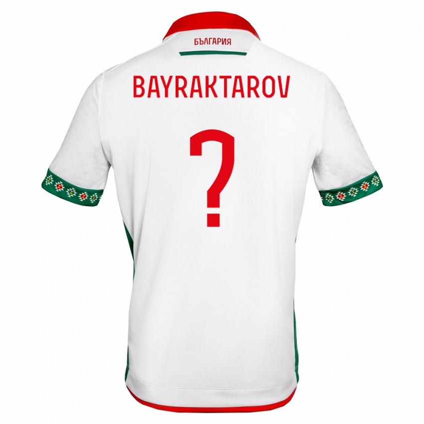ילדים בולגריה Alex Bayraktarov #0 לבן ירוק אדום ג'רזי ביתית 26-28 חולצה קצרה