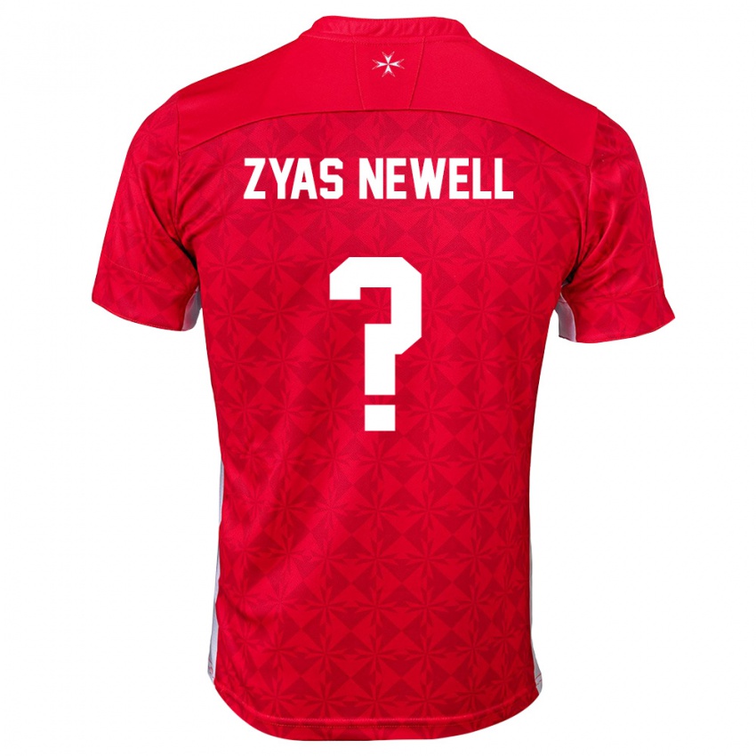 ילדים מלטה Zyas Newell #0 אדום לבן ג'רזי ביתית 26-28 חולצה קצרה