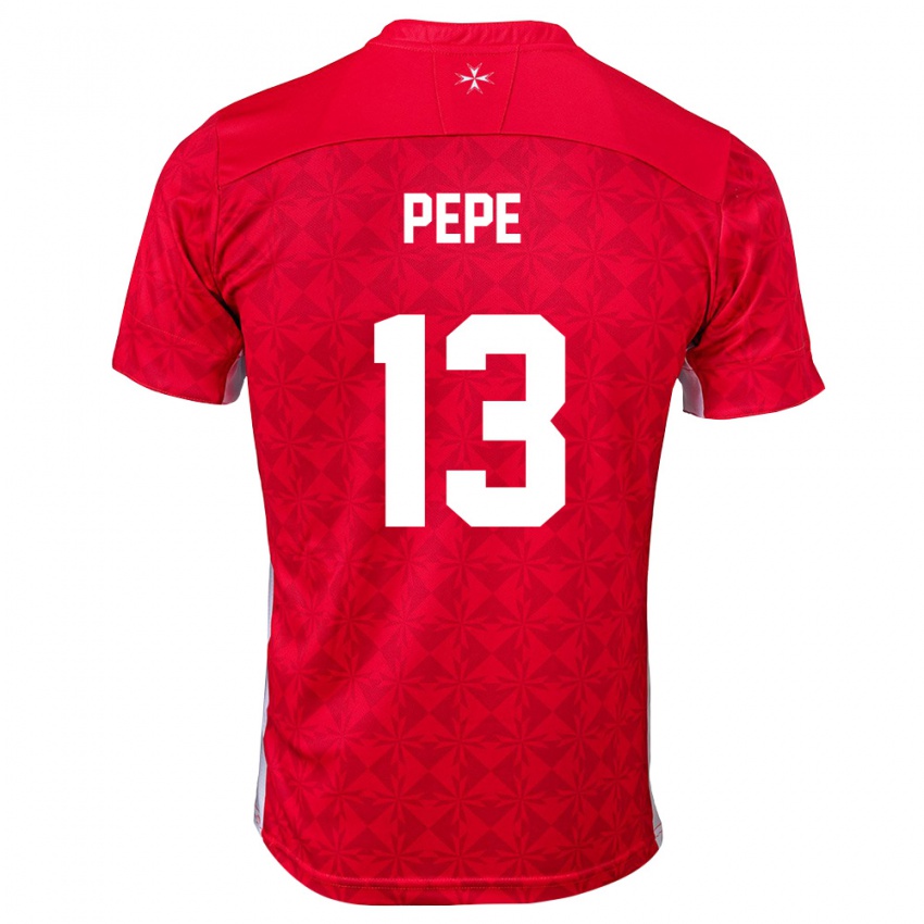 ילדים מלטה אנריקו פפה #13 אדום לבן ג'רזי ביתית 26-28 חולצה קצרה