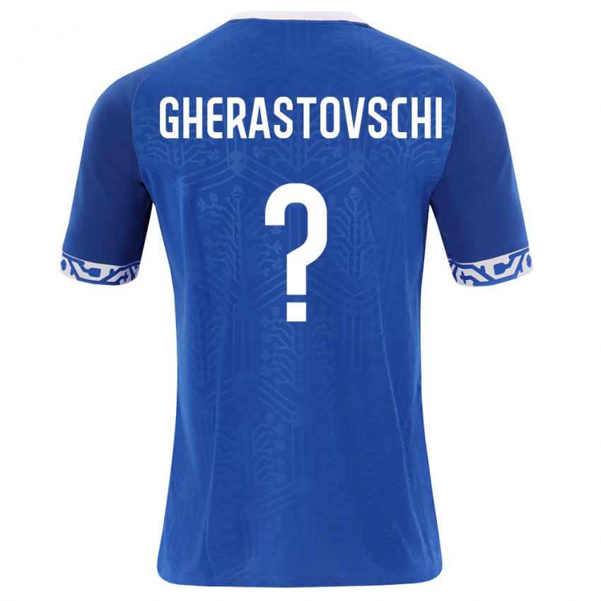 ילדים מולדובה Gherman Gherastovschi #0 כחול מלכותי לבן ג'רזי ביתית 26-28 חולצה קצרה