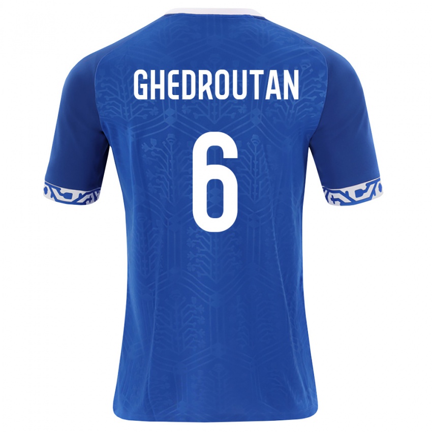 ילדים מולדובה Cristian Ghedrouțan #6 כחול מלכותי לבן ג'רזי ביתית 26-28 חולצה קצרה