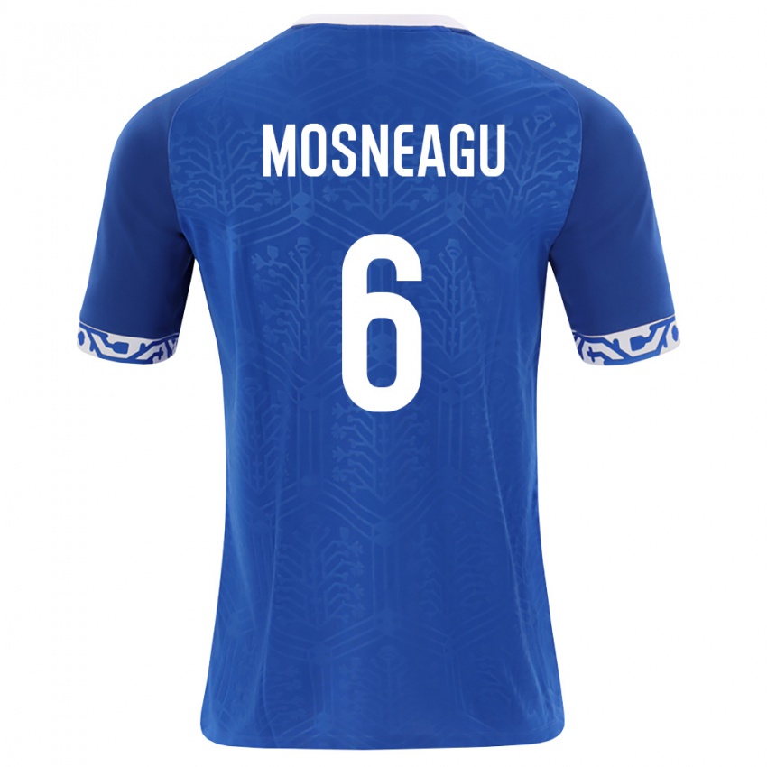 ילדים מולדובה Gheorghe Mosneagu #6 כחול מלכותי לבן ג'רזי ביתית 26-28 חולצה קצרה