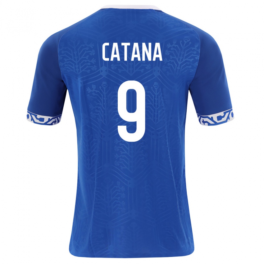 ילדים מולדובה Daniel Catană #9 כחול מלכותי לבן ג'רזי ביתית 26-28 חולצה קצרה