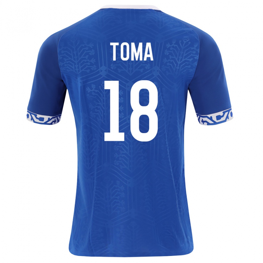 ילדים מולדובה Andy Toma #18 כחול מלכותי לבן ג'רזי ביתית 26-28 חולצה קצרה