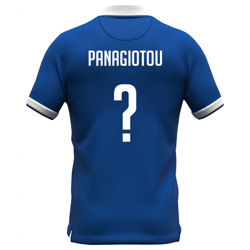 ילדים קפריסין Orestis Panagiotou #0 כחול מלכותי לבן ג'רזי ביתית 26-28 חולצה קצרה