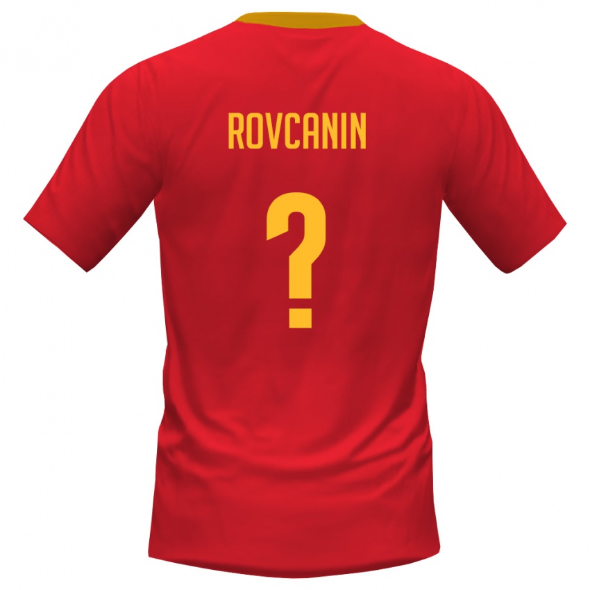 ילדים מונטנגרו מטיה רובקנין #0 אדום צהוב ג'רזי ביתית 26-28 חולצה קצרה