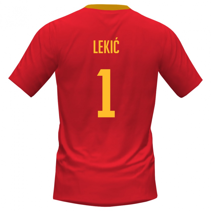 ילדים מונטנגרו אדין לקיץ' #1 אדום צהוב ג'רזי ביתית 26-28 חולצה קצרה