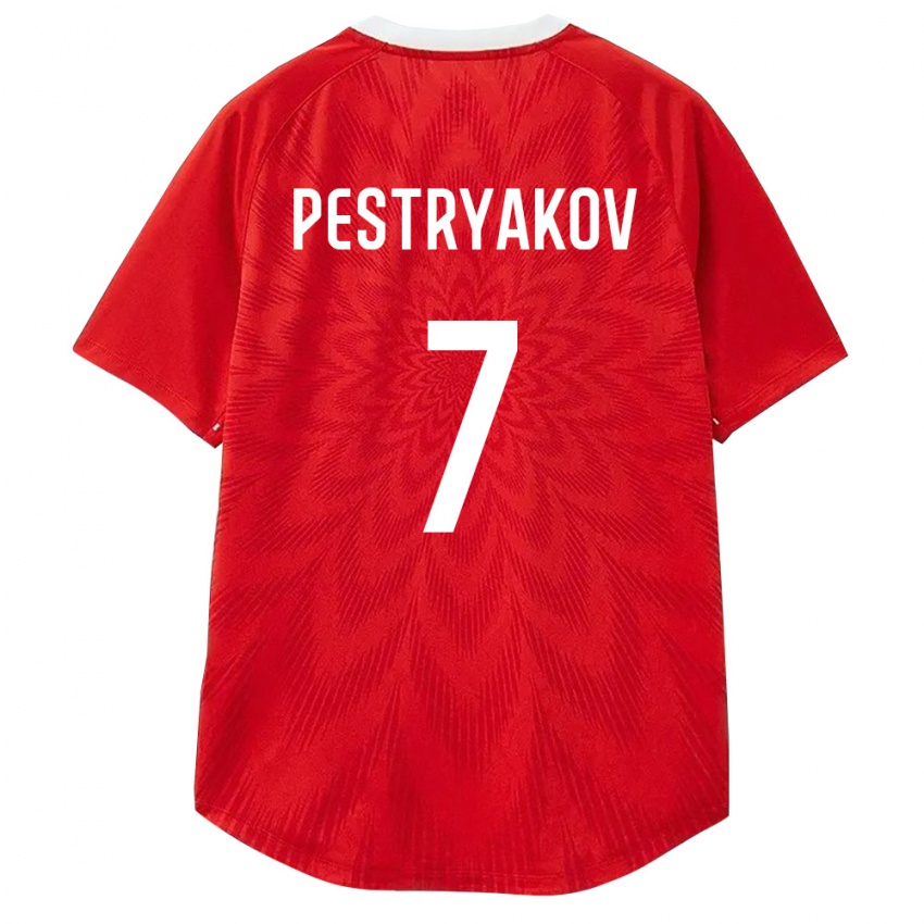 ילדים רוסיה דמיטרי פסטריאקוב #7 אדום לבן חום ג'רזי ביתית 26-28 חולצה קצרה