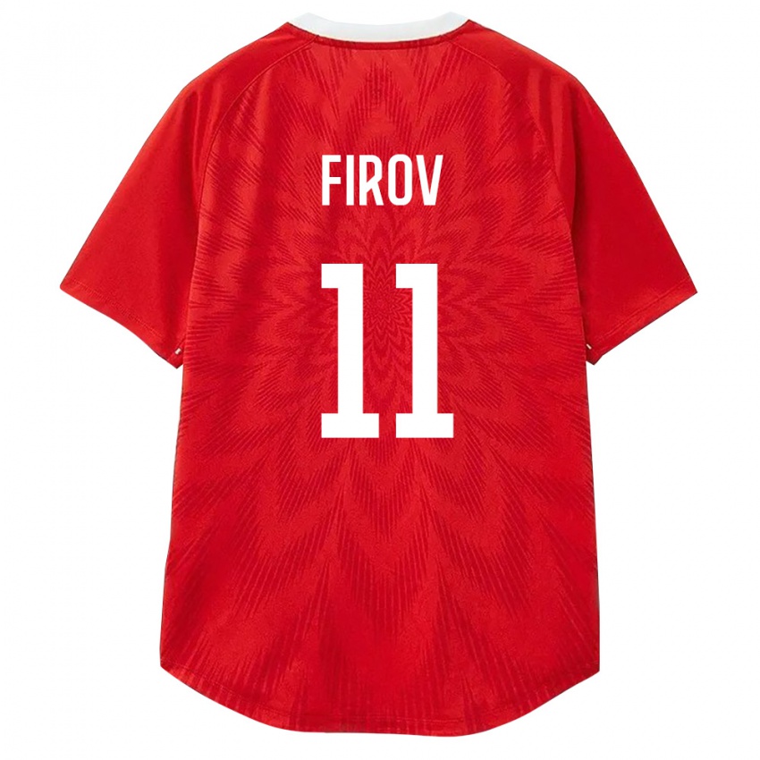 ילדים רוסיה Imran Firov #11 אדום לבן חום ג'רזי ביתית 26-28 חולצה קצרה