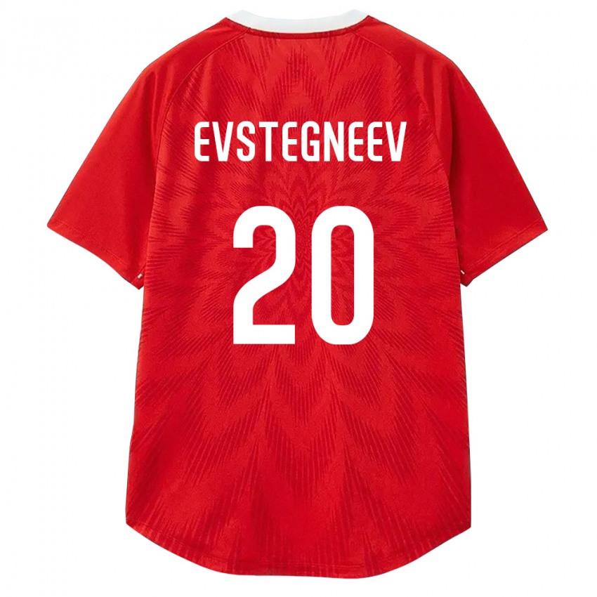 ילדים רוסיה Aleksey Evstegneev #20 אדום לבן חום ג'רזי ביתית 26-28 חולצה קצרה
