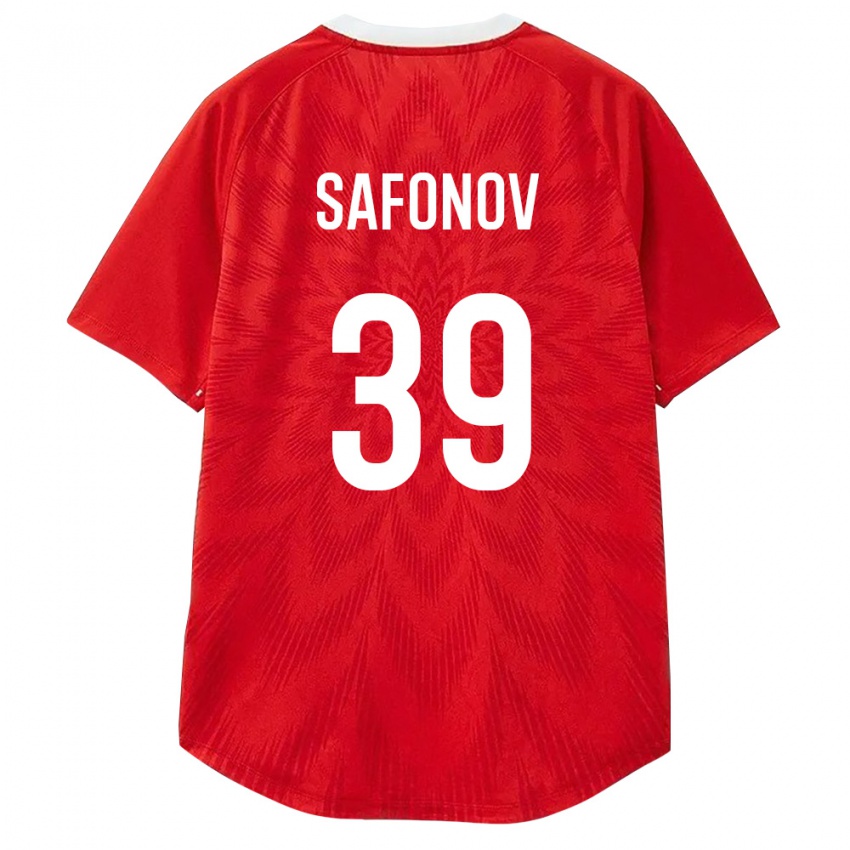 ילדים רוסיה מטביי ספונוב #39 אדום לבן חום ג'רזי ביתית 26-28 חולצה קצרה