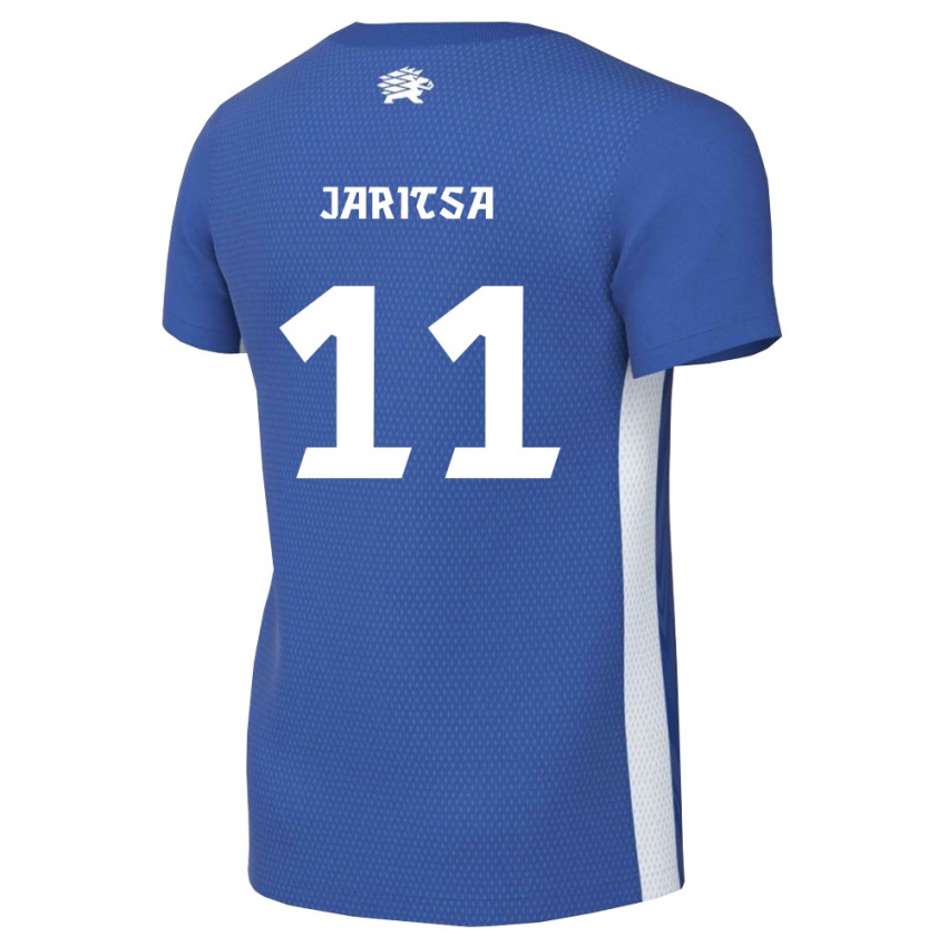 ילדים אסטוניה Enrico Järitsa #11 כחול כהה לבן ג'רזי ביתית 26-28 חולצה קצרה