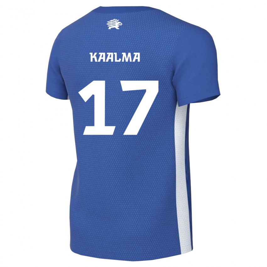 ילדים אסטוניה Markus Kaalma #17 כחול כהה לבן ג'רזי ביתית 26-28 חולצה קצרה