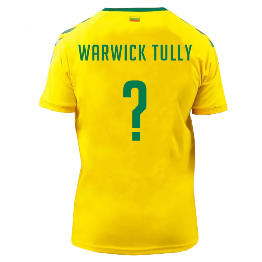 ילדים ליטא Benjamin Warwick Tully #0 צהוב ירוק ג'רזי ביתית 26-28 חולצה קצרה