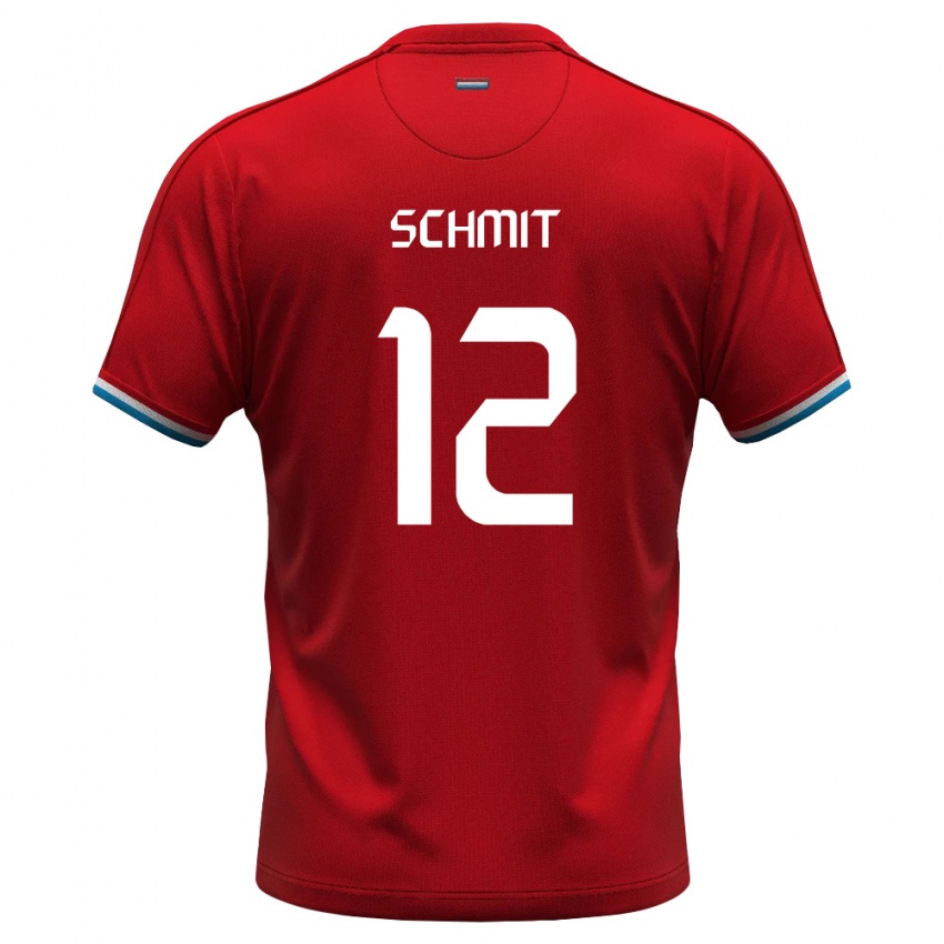 ילדים לוקסמבורג Ben Schmit #12 אדום לבן כחול ג'רזי ביתית 26-28 חולצה קצרה