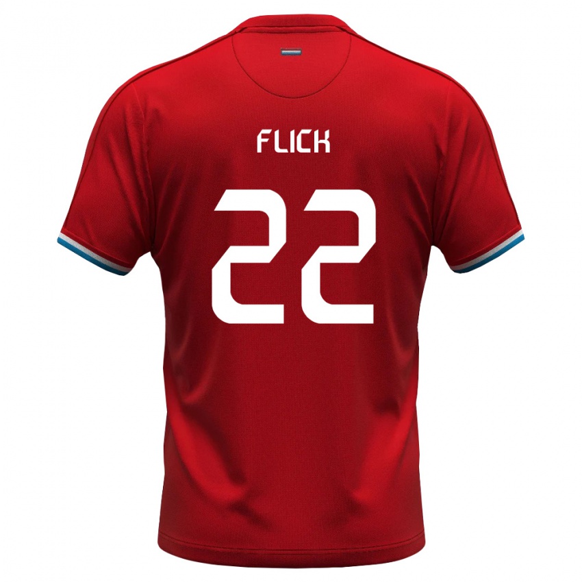 ילדים לוקסמבורג Tim Flick #22 אדום לבן כחול ג'רזי ביתית 26-28 חולצה קצרה