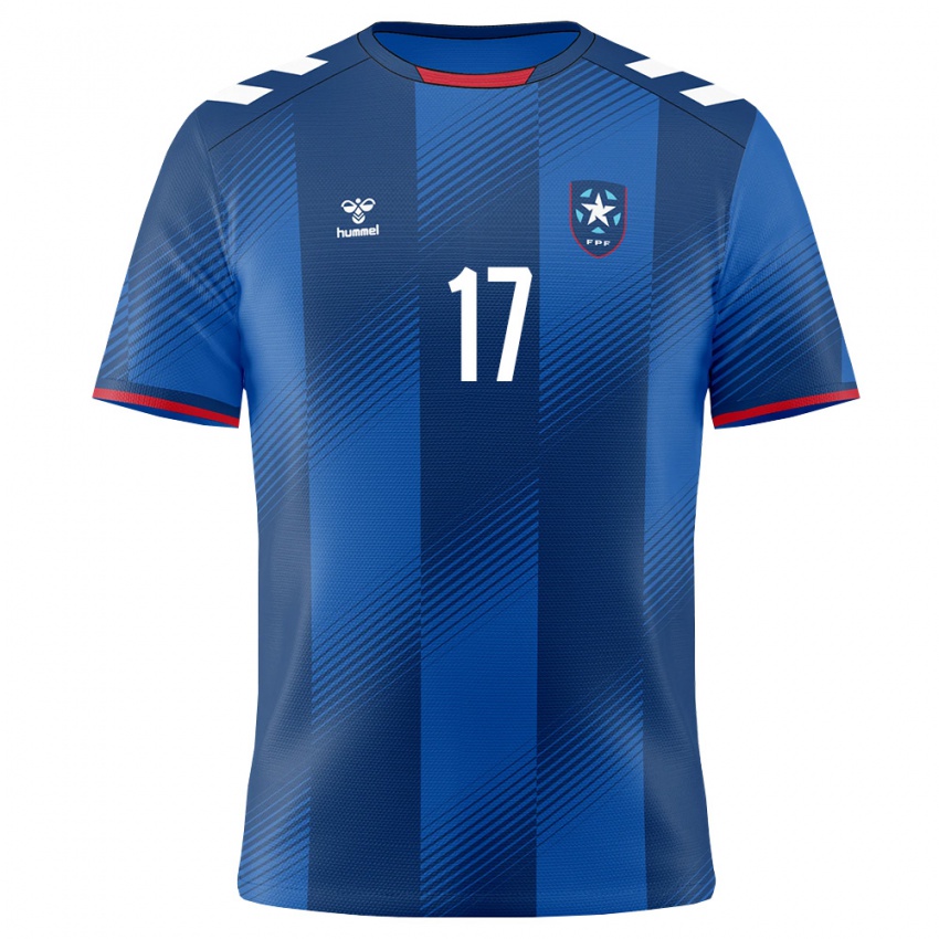 ילדים פוארטו ריקו Adrián Burgos #17 כחול מלכותי אדום לבן ג'רזי ביתית 26-28 חולצה קצרה