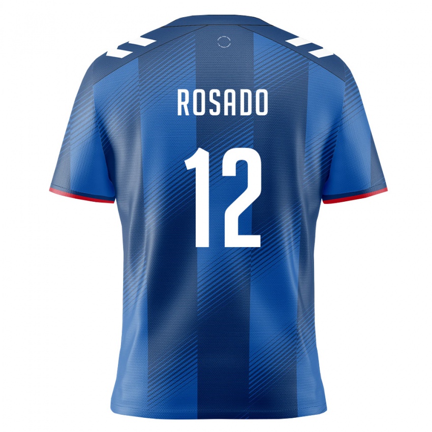 ילדים פוארטו ריקו Ruben Rosado #12 כחול מלכותי אדום לבן ג'רזי ביתית 26-28 חולצה קצרה