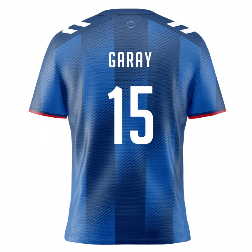 ילדים פוארטו ריקו Ethan Garay #15 כחול מלכותי אדום לבן ג'רזי ביתית 26-28 חולצה קצרה