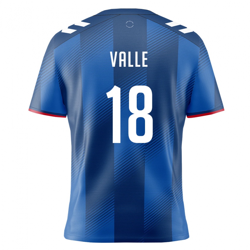 ילדים פוארטו ריקו Daniel Valle #18 כחול מלכותי אדום לבן ג'רזי ביתית 26-28 חולצה קצרה