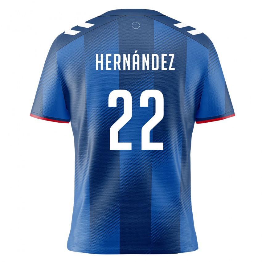 ילדים פוארטו ריקו נואה הרננדס #22 כחול מלכותי אדום לבן ג'רזי ביתית 26-28 חולצה קצרה