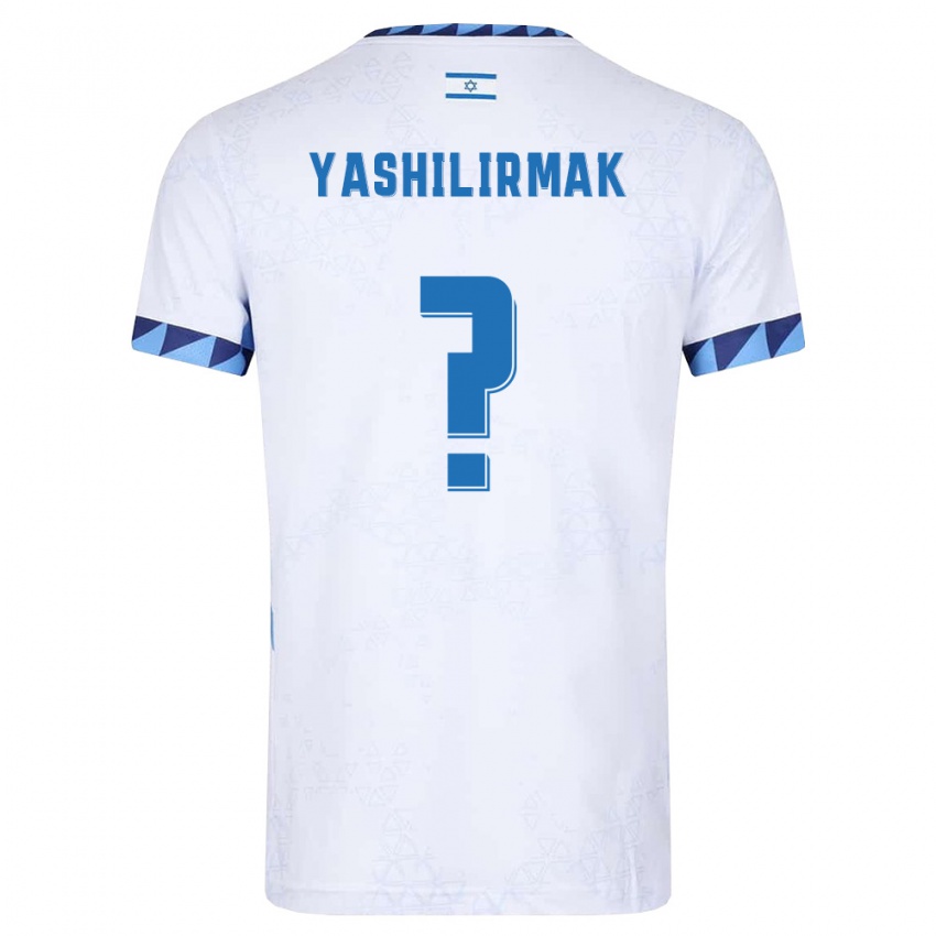 ילדים ישראל Maor Yashilirmak #0 לבן כחול בהיר ג'רזי ביתית 26-28 חולצה קצרה