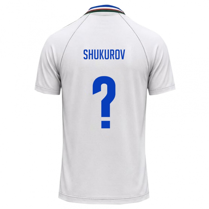 ילדים אוזבקיסטן Abdulaziz Shukurov #0 לבן ירוק כהה הרחק ג'רזי 26-28 חולצה קצרה