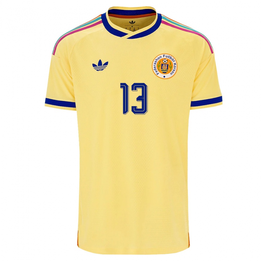 ילדים קוראסאו Sovah Mongen #13 צהוב כהה ורוד הרחק ג'רזי 26-28 חולצה קצרה