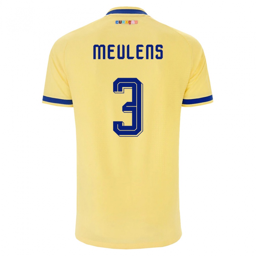 ילדים קוראסאו Giordinelo Meulens #3 צהוב כהה ורוד הרחק ג'רזי 26-28 חולצה קצרה